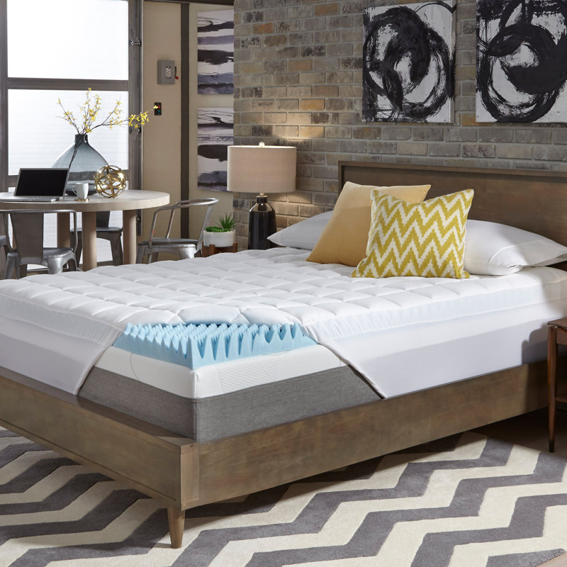 Arsuite 5.5" Down Alternative and Gel Memory Foam Mattress Topper